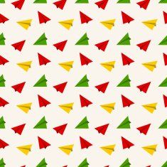 Seamless pattern with paper plane N2