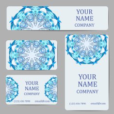 Business cards with mandalas Card or invitation Vintage decorative elements N13