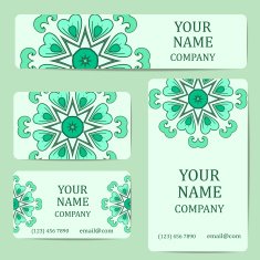 Business cards with mandalas Card or invitation Vintage decorative elements N17