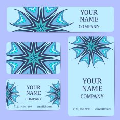 Business cards with mandalas Card or invitation Vintage decorative elements N18