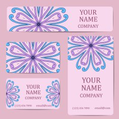 Business cards with mandalas Card or invitation Vintage decorative elements N19