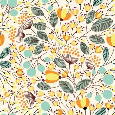 Elegant seamless pattern with flowers N11