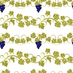 Seamless texture with vines and bunches of grapes N2