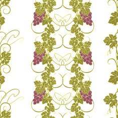 Seamless texture with vines and bunches of grapes N3