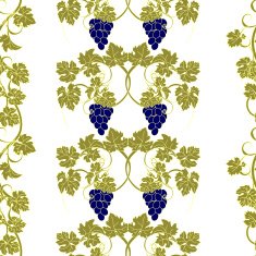 Seamless texture with vines and bunches of grapes N6