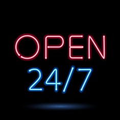 Neon sign open vector illustration
