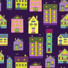 Background with colorful houses N5