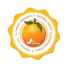 Fresh Oranges - grunge stamp N2