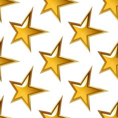 Seamless pattern with glossy golden stars