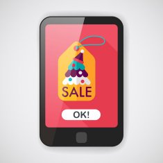 Christmas sale flat icon with long shadow eps10 N2
