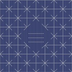 Monochrome sashiko motif with copy space for text
