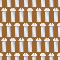 Bolts seamless pattern Iron Fasteners vector background Metal