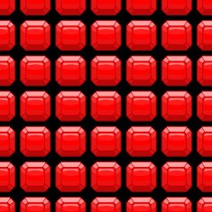 Ruby seamless pattern Precious stones Vector red background N2