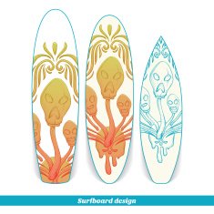 Surfboard Design Abstract Mushroom Three N2