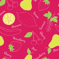 Berries and fruits background
