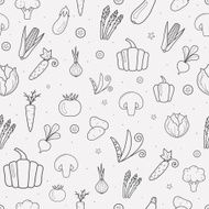 Vegetables seamless pattern N15