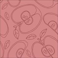 Colorful backgound with vector seamless apples