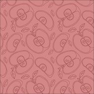 Colorful backgound with vector seamless apples N2