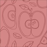 Colorful backgound with vector seamless apples N3