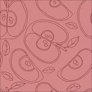 Colorful backgound with vector seamless apples N5