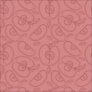 Colorful backgound with vector seamless apples N6
