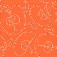 Colorful backgound with vector seamless apples N7