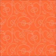 Colorful backgound with vector seamless apples N8