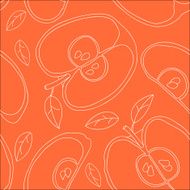 Colorful backgound with vector seamless apples N9