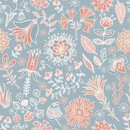 Vector seamless flowers pattern N10