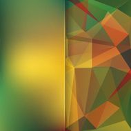 abstract background consisting of green yellow orange triangles