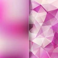 abstract background consisting of pink white triangles and matt glass