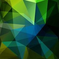 abstract background consisting of dark blue green triangles