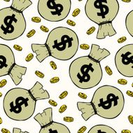 Money bags pattern N2