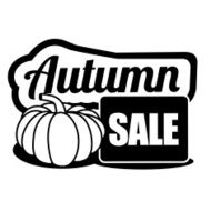 Autumn sale black and white icon N2