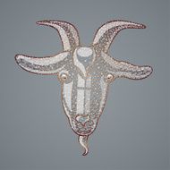 Abstract goat year of the goat