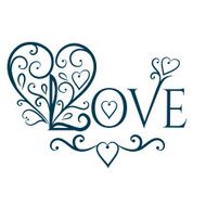 Love you with floral ornament