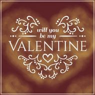 Love you lettering with floral ornament