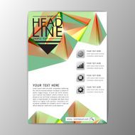 A4 Abstract Cover Background Geometric design Brochure Template Flyer Vector