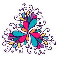 Calligraphic design element vintage pattern