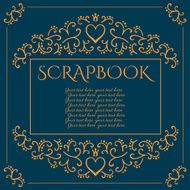 Scrapbook background with scroll patterns