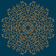 Vintage ornamental round pattern Vector illustration