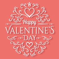 Calligraphic pattern with heart and Will you be my Valentine