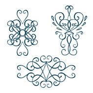 Calligraphic design element vintage pattern N2