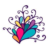 Calligraphic design element vintage pattern N5