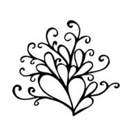 Calligraphic design element vintage pattern N6