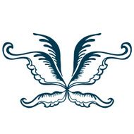 Calligraphic design element vintage pattern N7