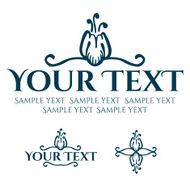 Calligraphic design element vintage pattern N8