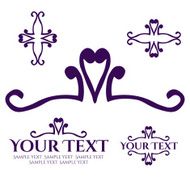 Calligraphic design element vintage pattern N9