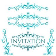 Calligraphic design element vintage pattern N16