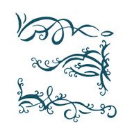 Calligraphic design element vintage pattern N19